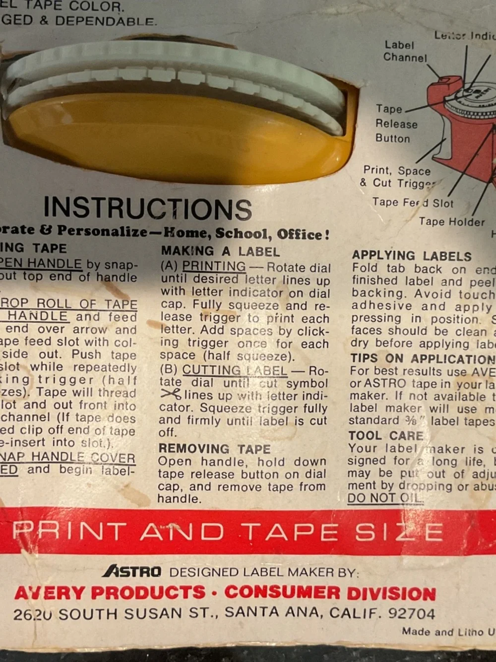 Manual Embossing Label Maker
